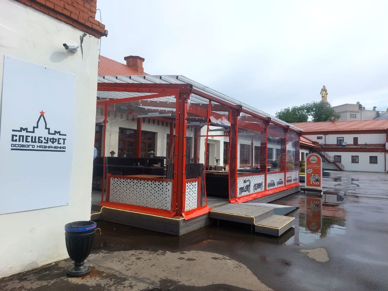 ПВХ шторы для летней террасы кафе в Елатьме