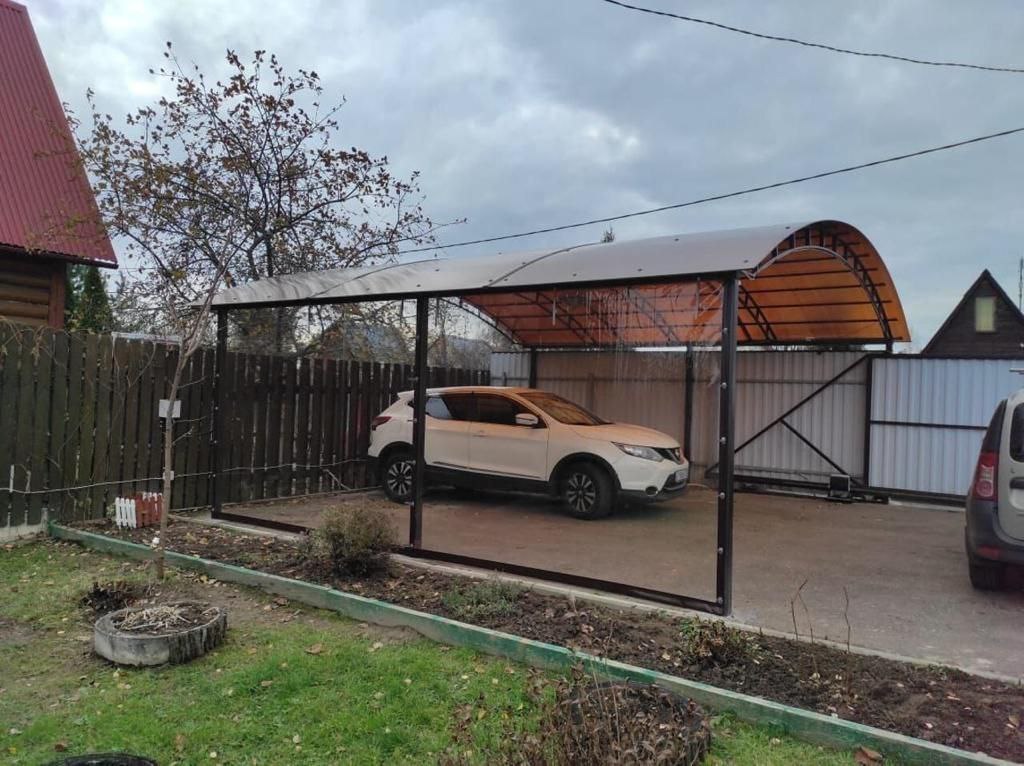 Прозрачные шторы ПВХ для навеса под автомобиль в Елатьме